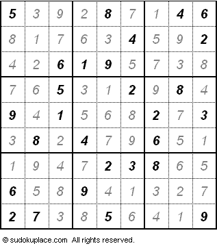 Sample Sudoku Puzzle